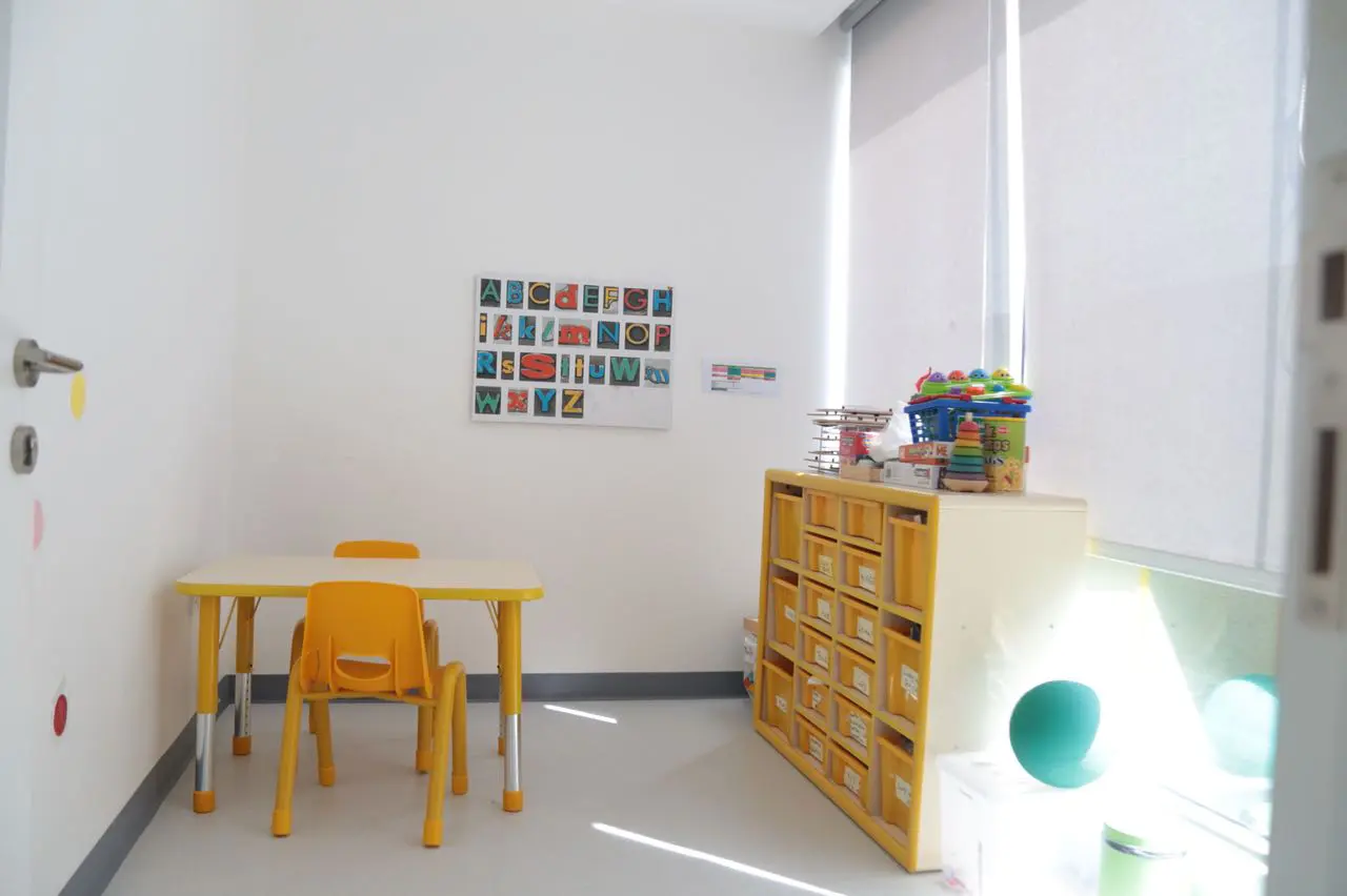 A small classroom for therapy sessions