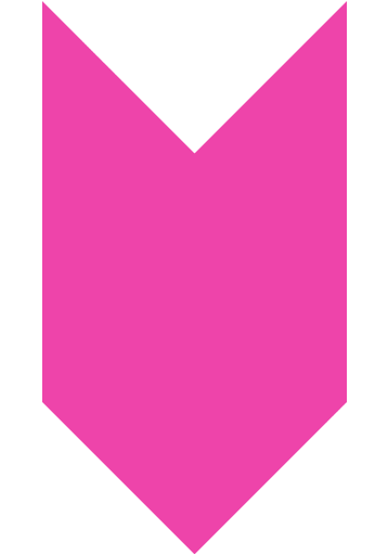 A simple magenta downward arrow shape.