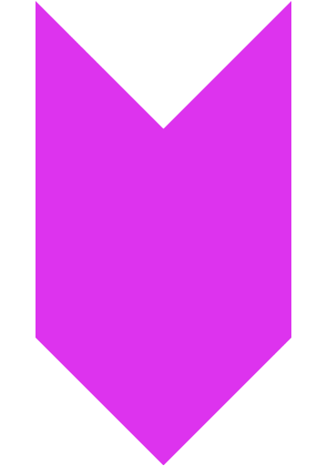 A purple downward arrow with a pointed tip.